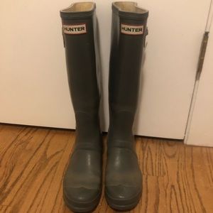 Hunter Matte Grey Rain Boot